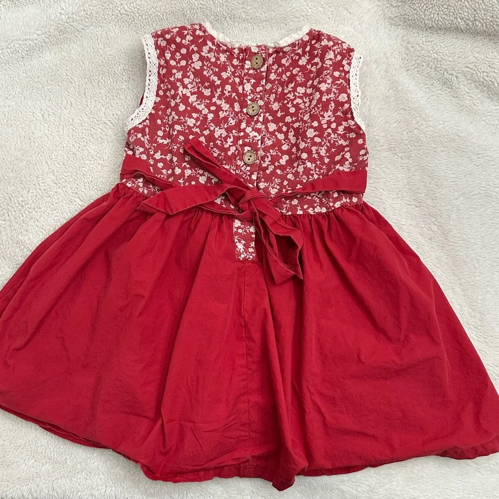 Cheeky plum Piper dress- poinsettia 4t - Picture 2 of 6